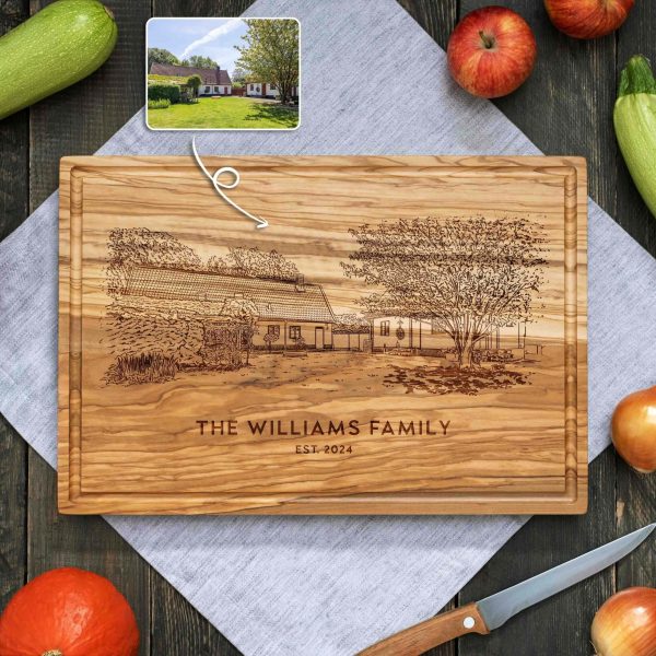 Personalized Home Sketch Cutting Board