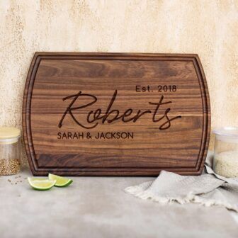 Customized engraved wooden anniversary presents