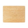 Rectangular bamboo cutting board isolated on a white background.