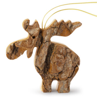 handcrafted Wooden Moose Figurine