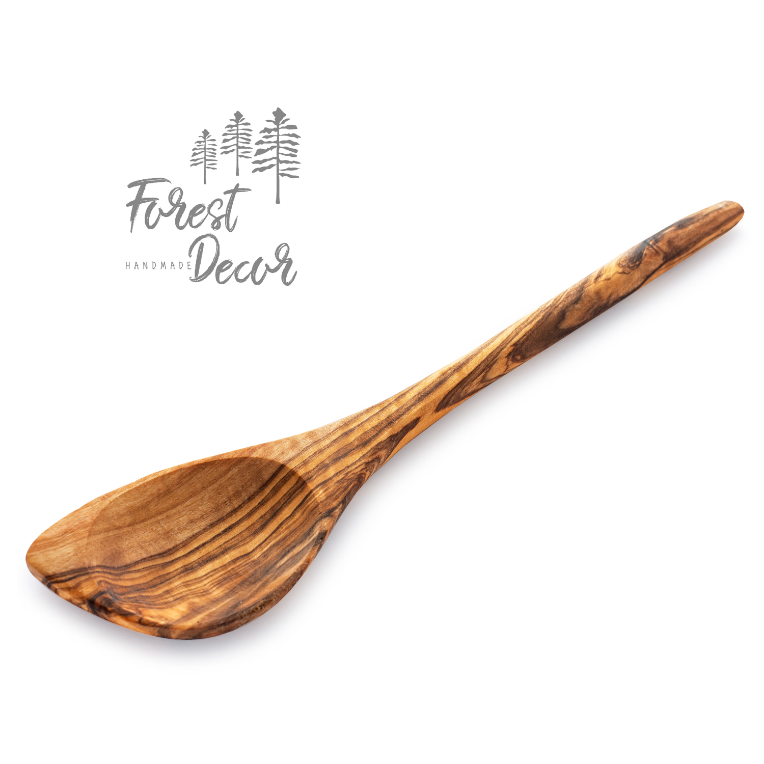 Round Wooden Cooking Spoons, Set of 2