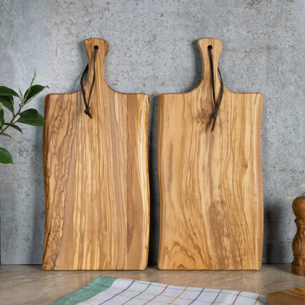Olive Wood Cutting Board with Handle