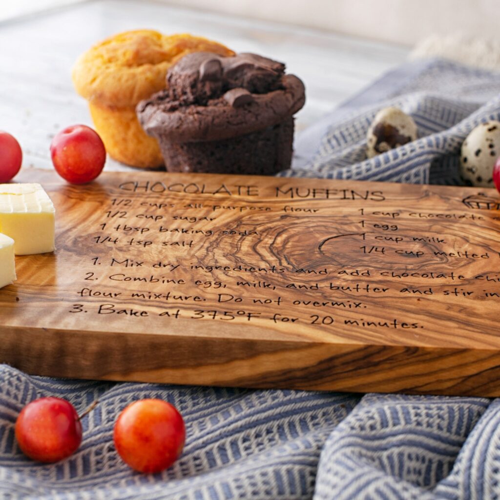 Olive Wood Recipe Cutting Board 11" x 6"