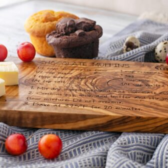 Personalized Olive Wood Charcuterie Board – 21″