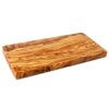 A Rectangular Olive Wood Cutting Board on a white background.