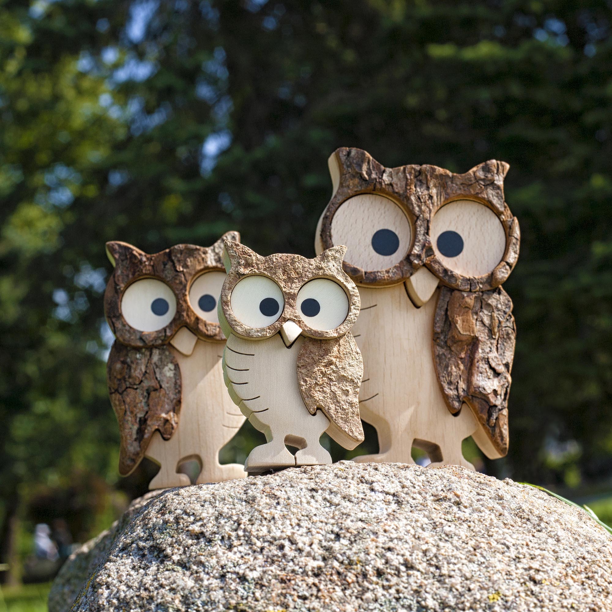 Wooden Owl Figurine