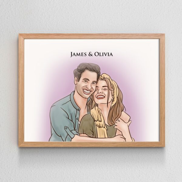 Custom Watercolor Family Portrait Sketch