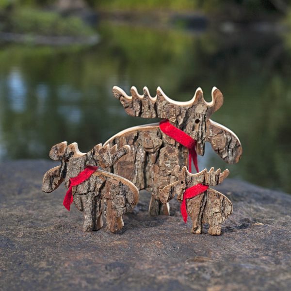 moose figurine in X-small, small, medium, and large sizes