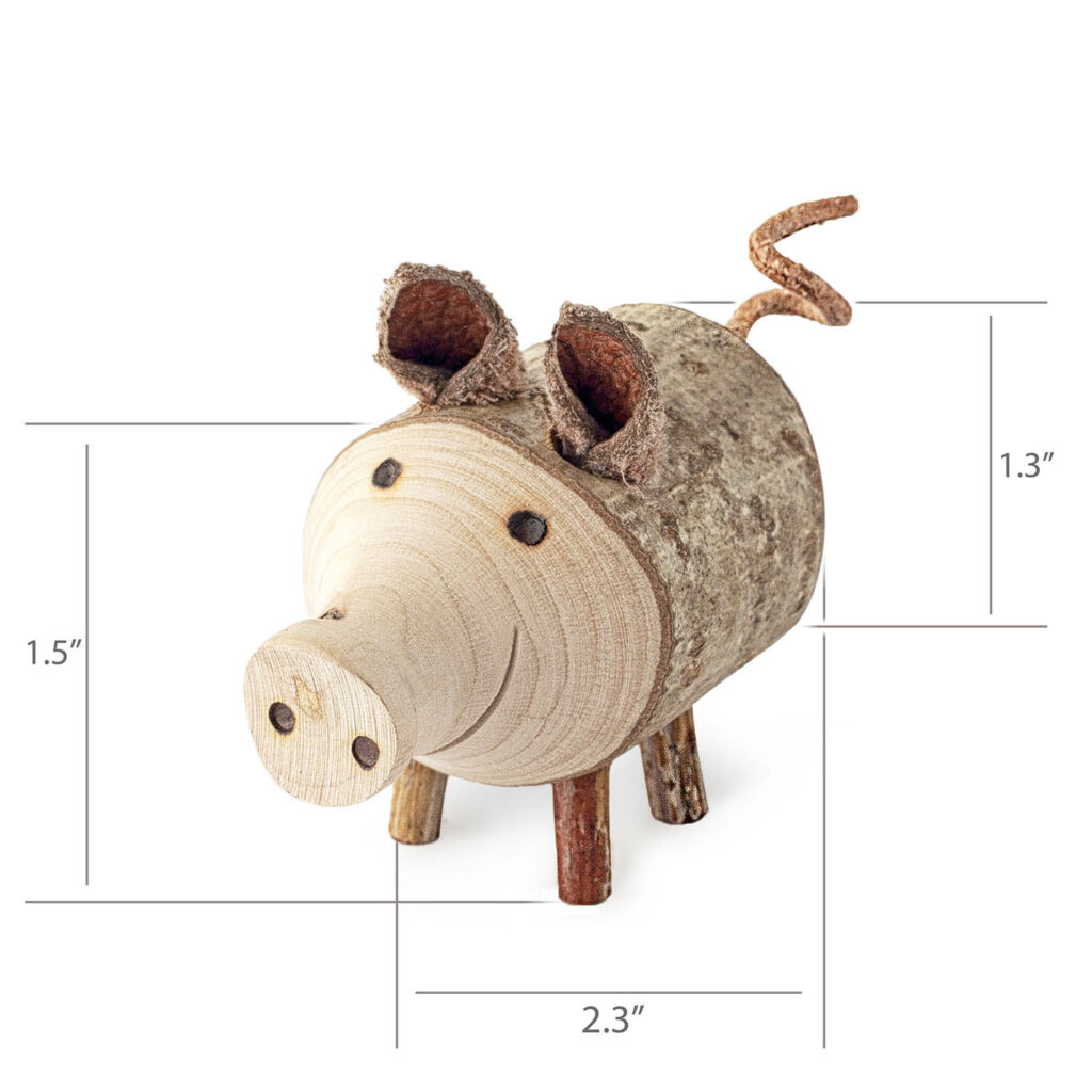 handcrafted Forest Decor Pig Figures