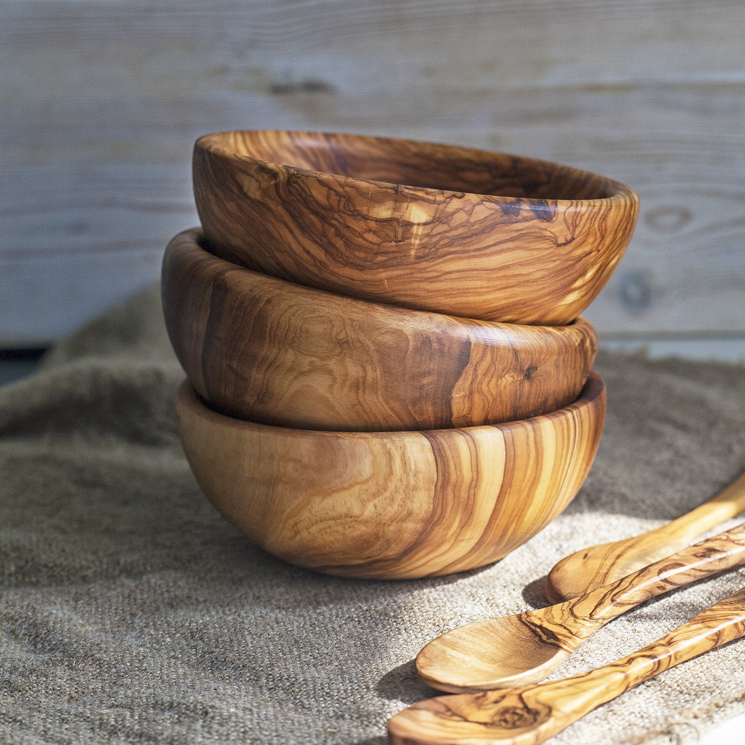 Wooden Salad Bowl Handmade From Olive Wood / Large Bowl for Salad