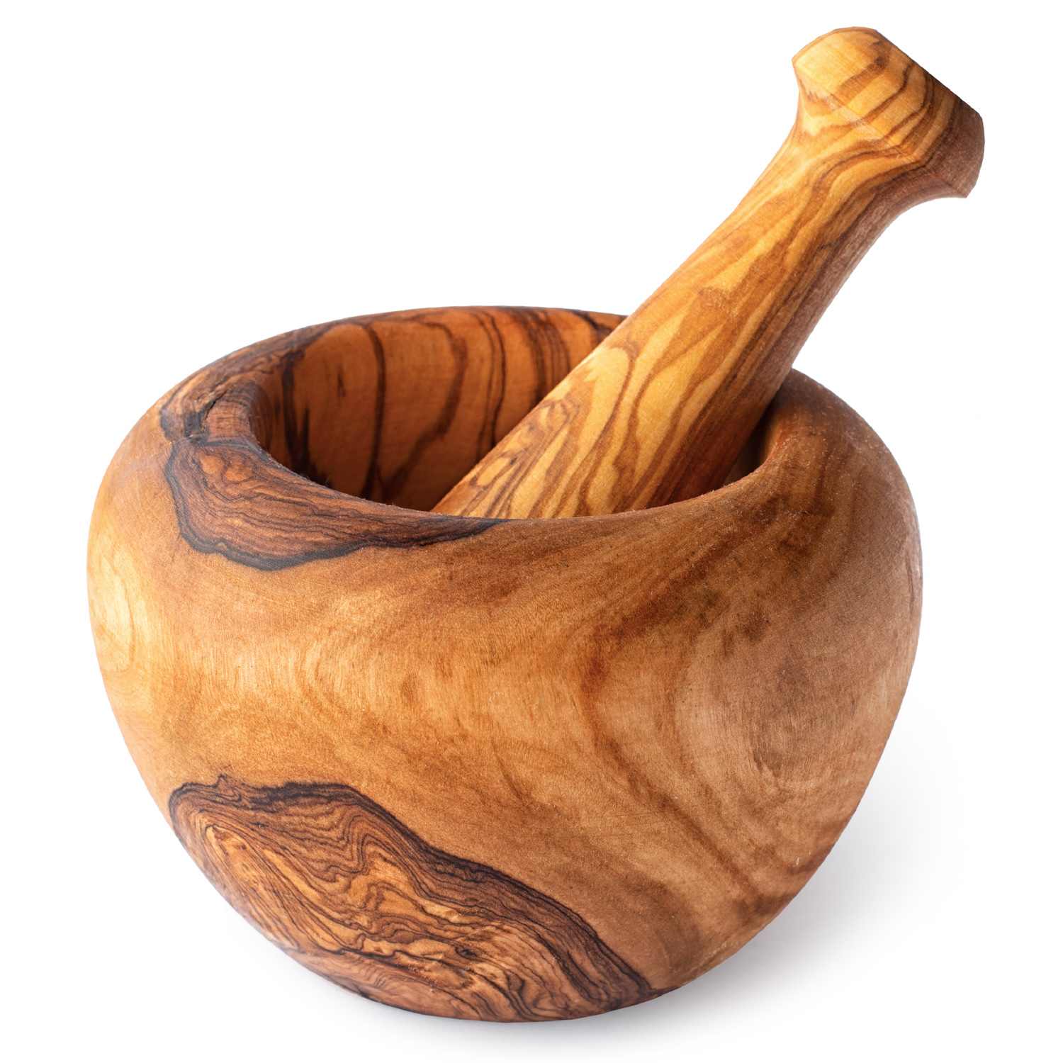 Wood Mortar and Pestle from Forest Decor