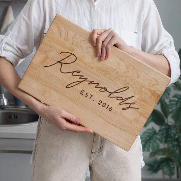 Unique Rustic Chopping Board as Custom Engraved Gift For Dad