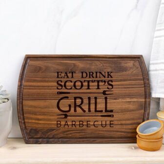 Enjoy charcuterie on Scott's grill designed cutting board.