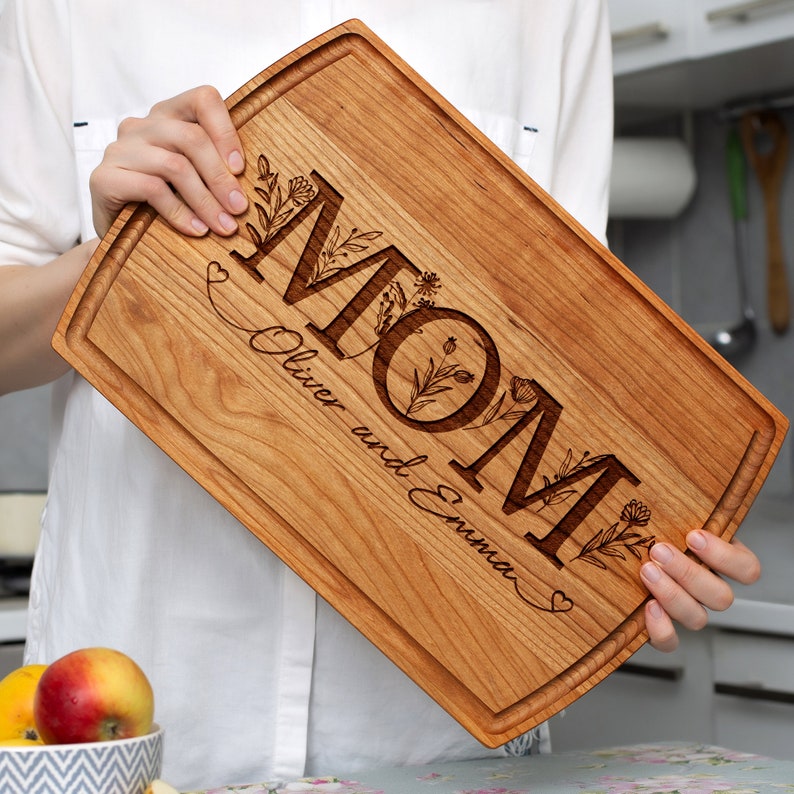 Personalized Wood Cutting Board for Mom
