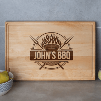 John's BBQ cutting board.