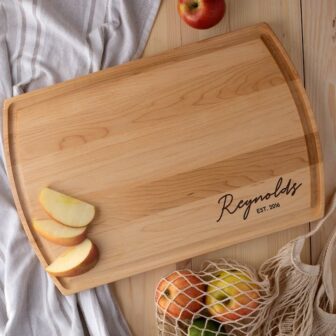 Personalized Family Cutting Board as personalized kitchen gifts