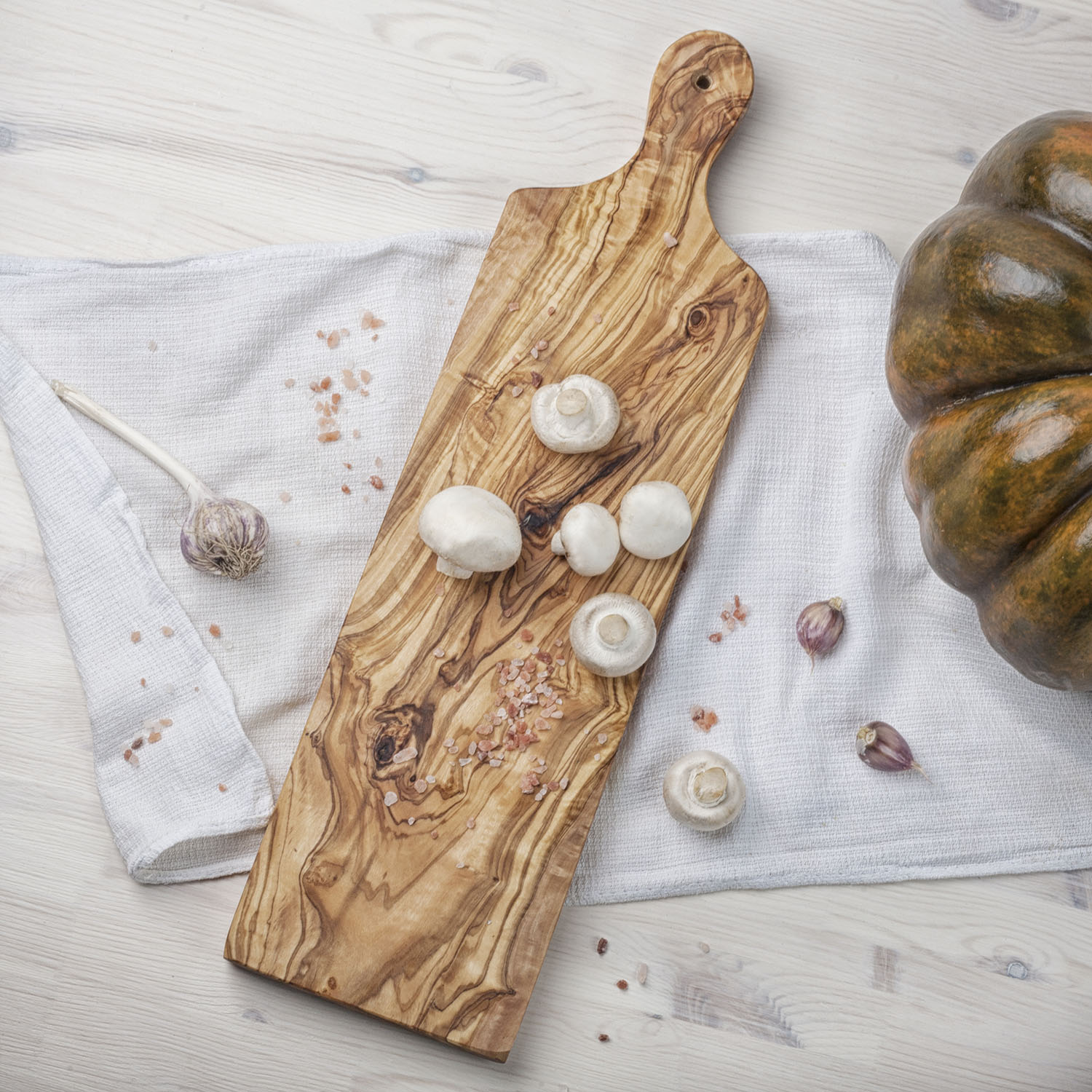 Olive wood - Set of 2 Olive Wood cutting boards with handle