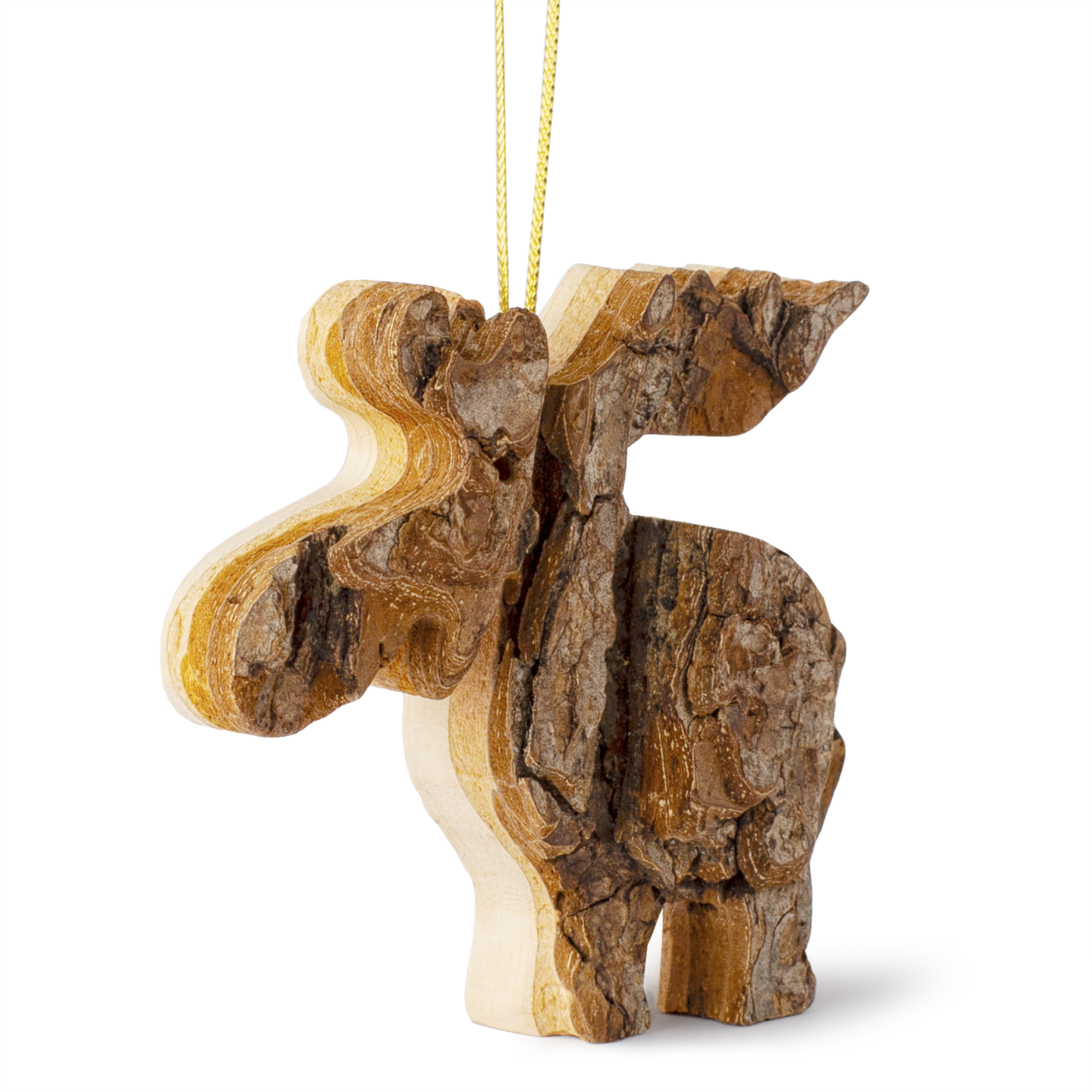 rustic Wooden Moose Figurine decor