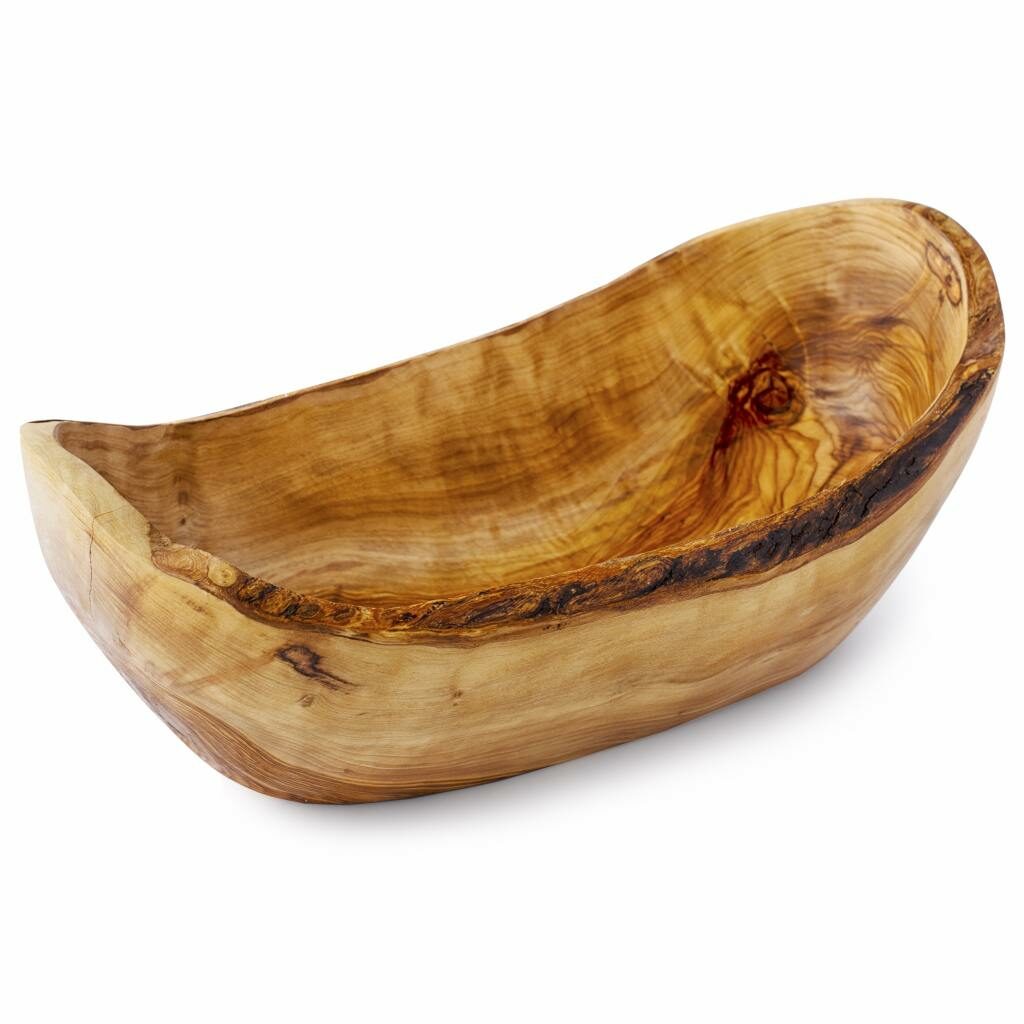 Rustic Fruit Bowl approx. 30 33 Cm Made of Olive Wood -  Israel