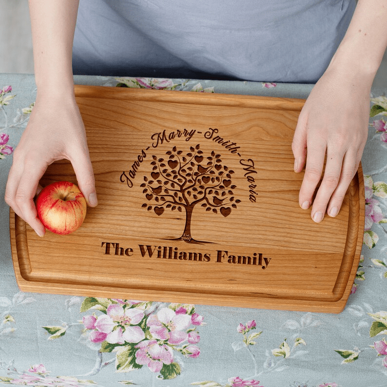 Personalized Tree of Life Cutting Board