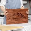 The mountains are calling cutting board.