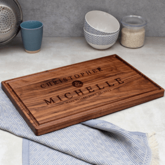 Unique Rustic Chopping Board with the name Michelle on it.