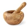 Wood Mortar and Pestle Set – Round (Large)