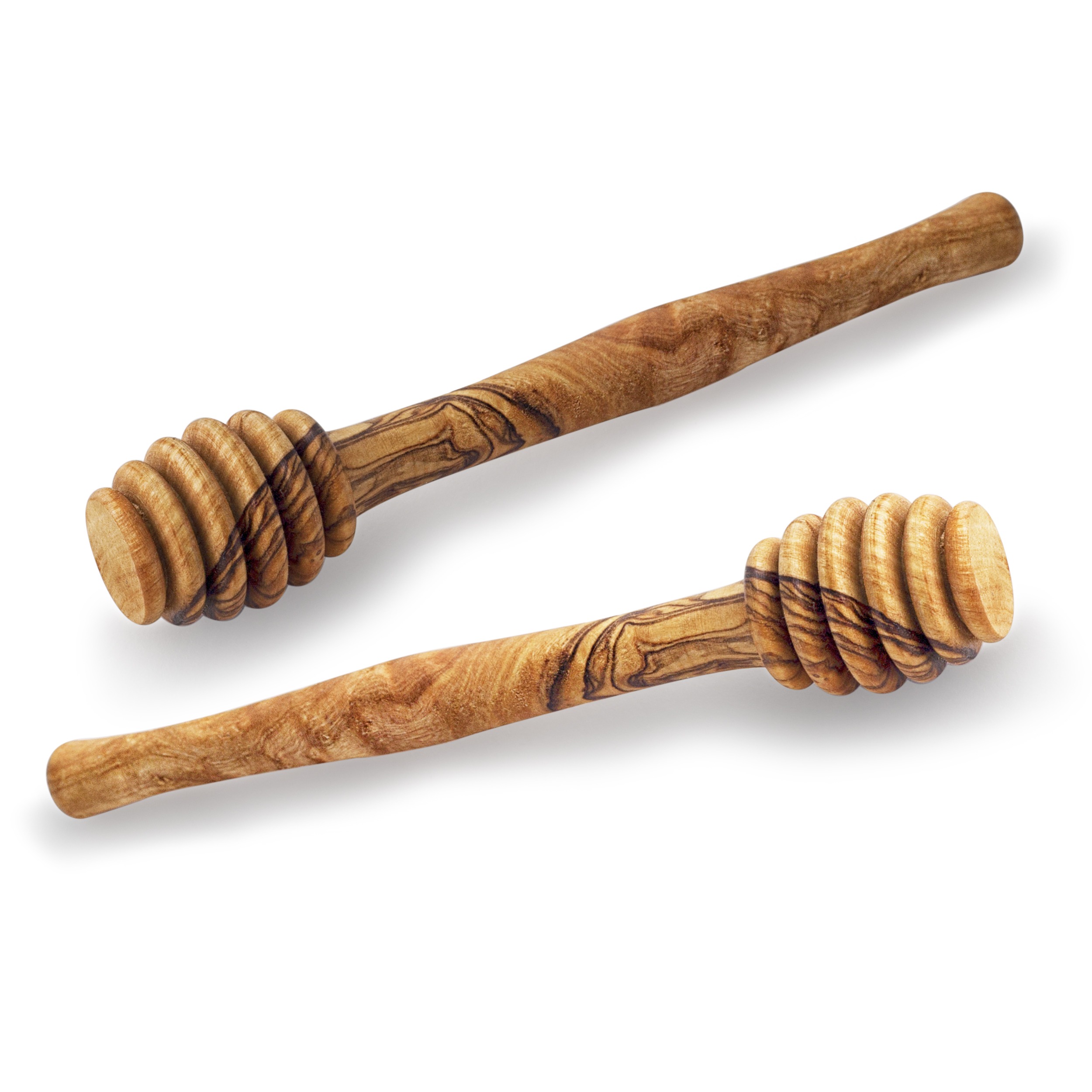 Olive Wood Honey Dipper Stick (5.3″) – Set of 2