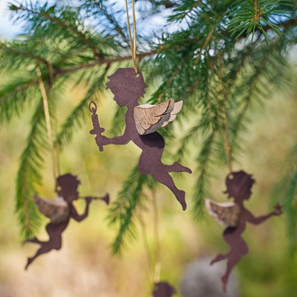 Alternative view of Candle Angel Christmas Ornament