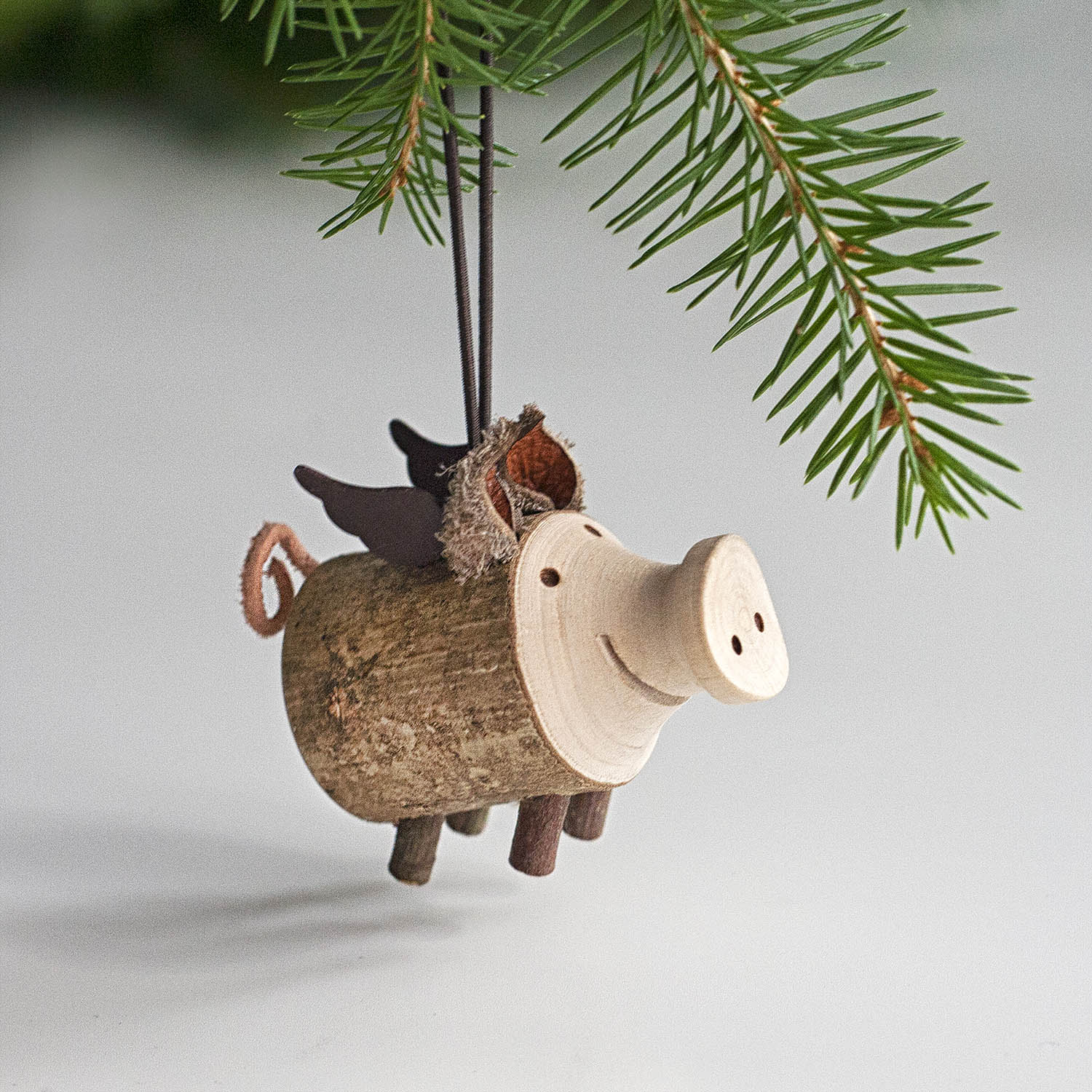 Flying Pig Christmas Ornament & Pig Tree Decorations - Forest Decor