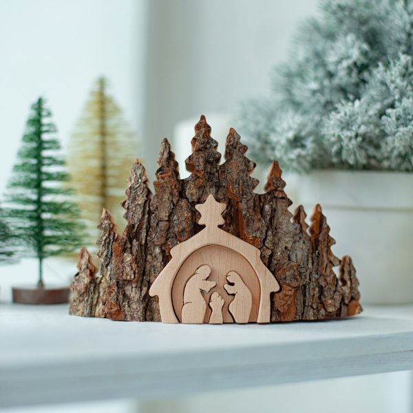 Rustic Nativity Scene Handmade