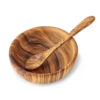 wood Bowl and Wooden Spoon