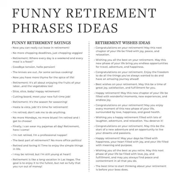 Funny retirement phrases ideas for Personalized Retirement Cutting Board