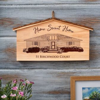 New sweet home wooden sign.