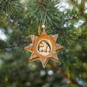 Forest Decor Wooden Christmas Ornaments
