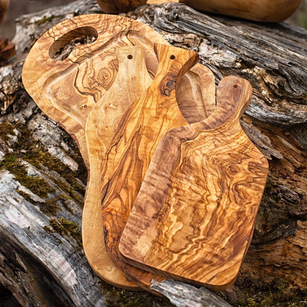 Rustic wood cutting board