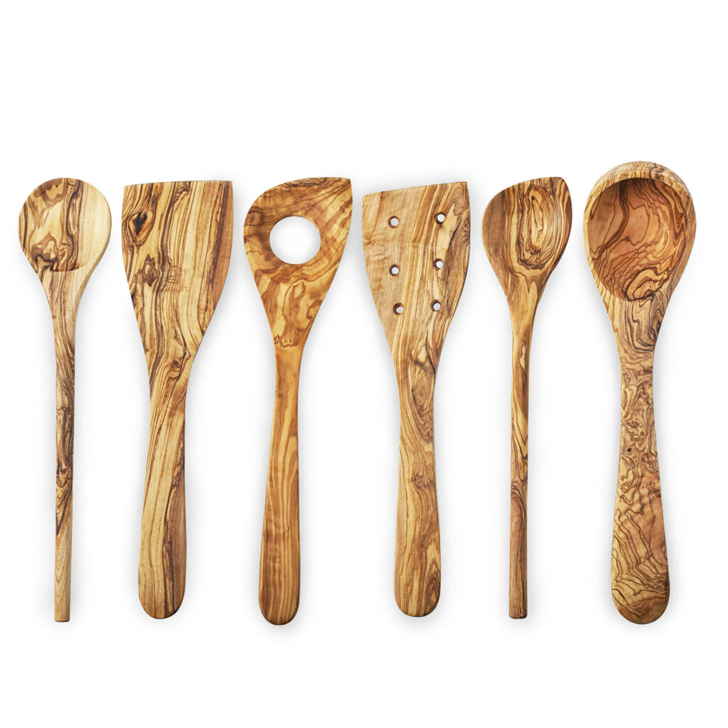 Soup Ladle, Wooden Ladle Made with Olive Wood, Wooden Spoons for