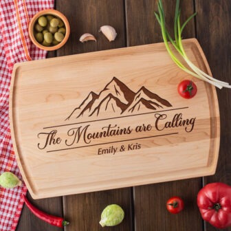 Engraved Cutting Board with Outdoor Design