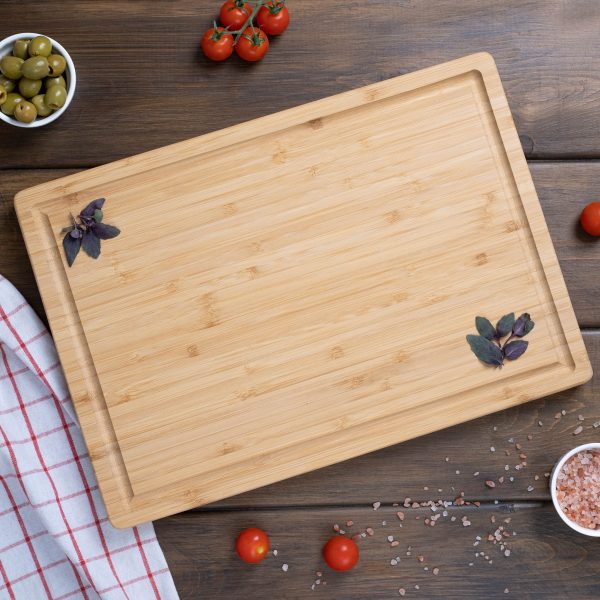Bamboo Cutting Board with Juice Grooves