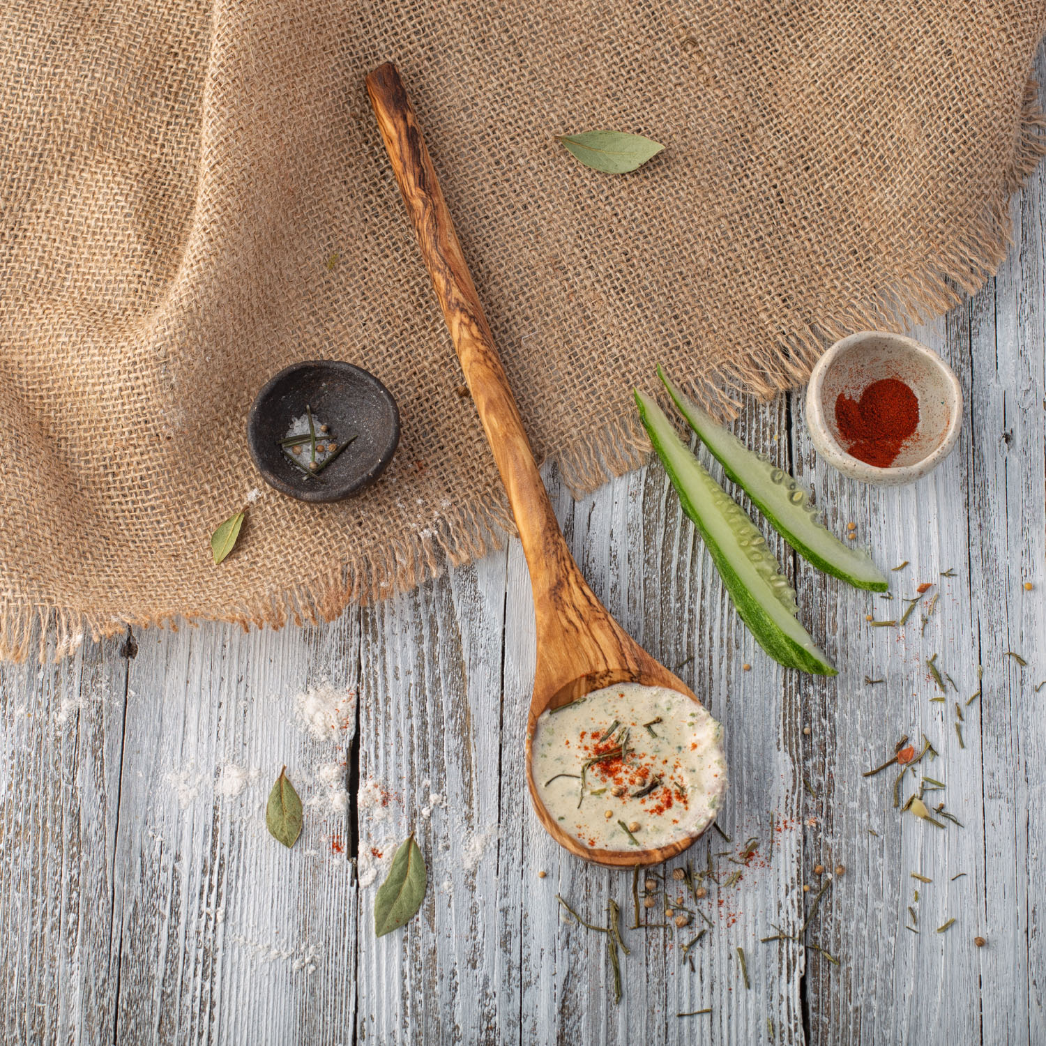 Personalized Olive Wood Cooking Spoons Round (Set of 2) - Forest Decor