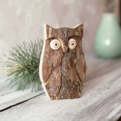 Owl Figurine on Table