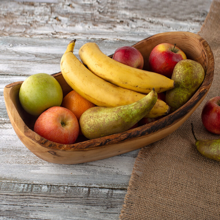 Large Olive Wood Fruit Bowl For Home Decor Forest Decor 0005