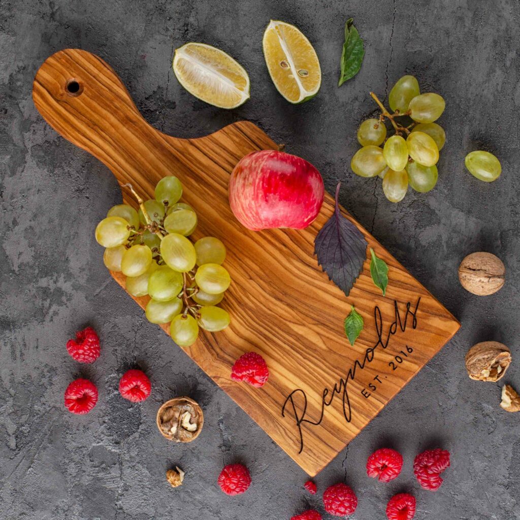 Personalized Olive Wood Paddle Board with Handle