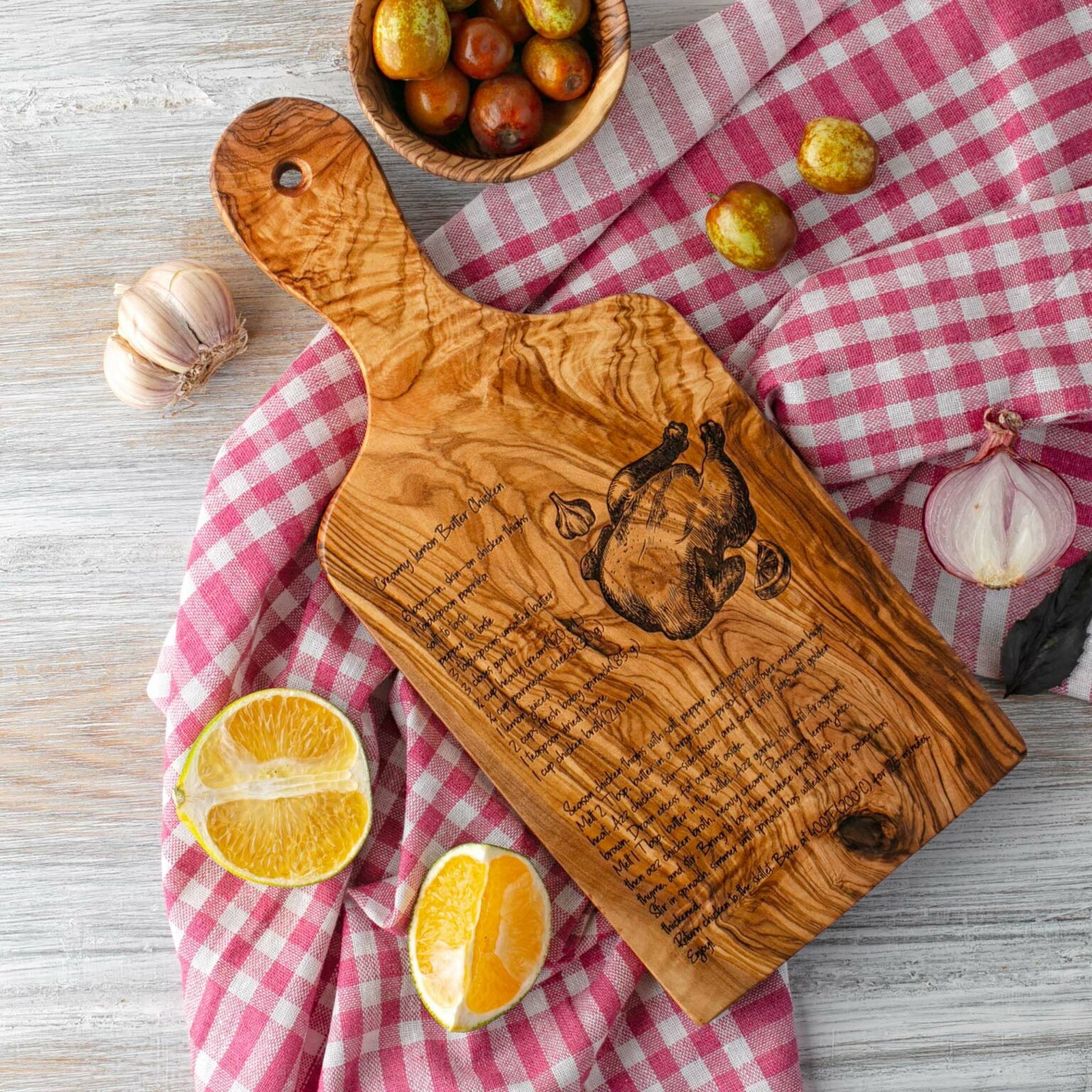 Personalized Recipe Cutting Board - Engraved and Unique