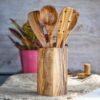 Wooden Kitchen Utensils for Cooking with holder