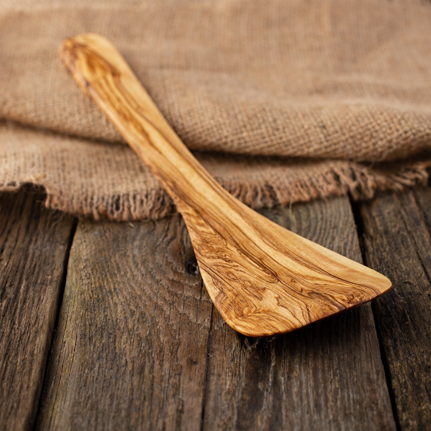 Olive Wood Curved Spatula