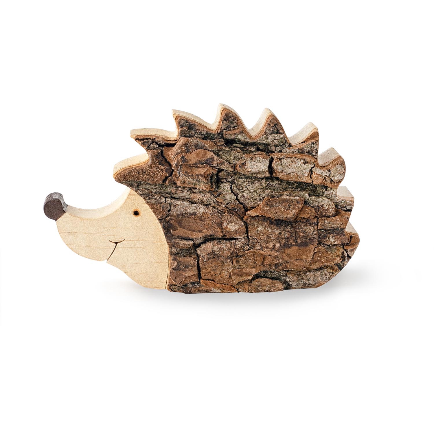 Wood Porcupine Figurine