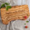 Personalized live edge wooden charcuterie server