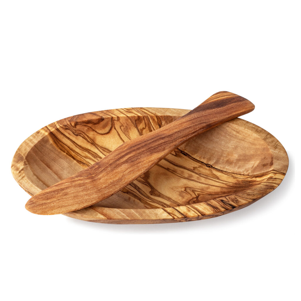 Wooden Butter Dish with Butter Knife (2 Pc. Set)