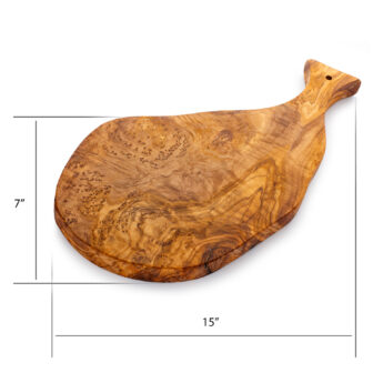 Olive Wood Serving Charcuterie Board – 15″